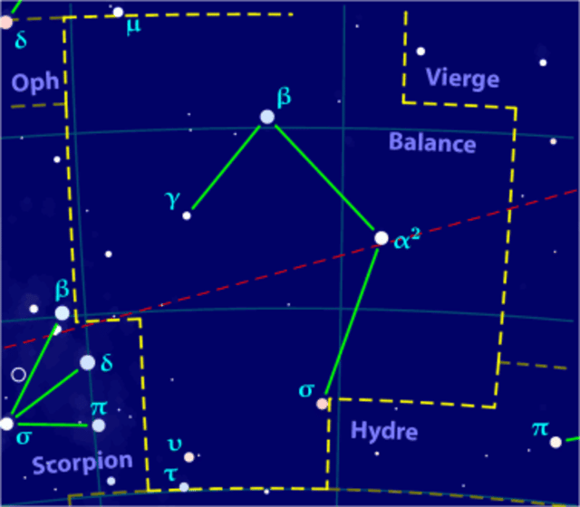 Libra Constellation Map