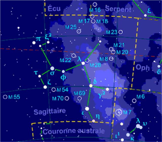 Sagittarius Constellation Map