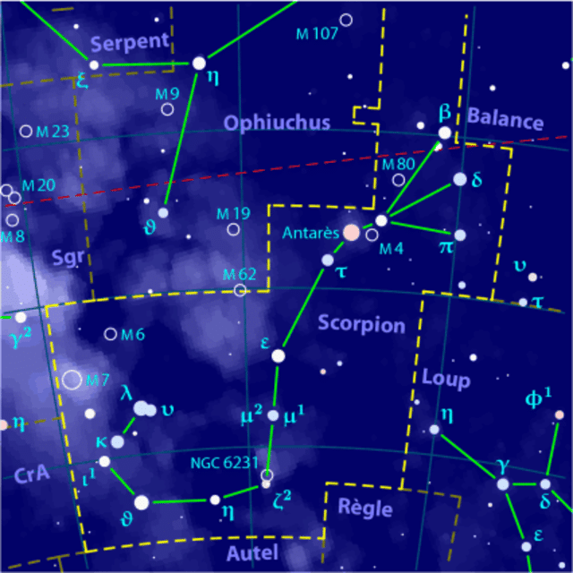 Scorpio Constellation Map